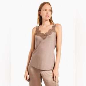 NIC+ZOE Lace Trimmed Tan Camisole